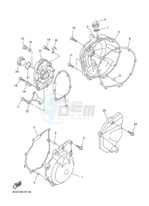 YZF-R6 600 R6 (2CXH) drawing CRANKCASE COVER 1