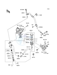 Z1000SX ZX1000GCF FR GB XX (EU ME A(FRICA) drawing Rear Master Cylinder