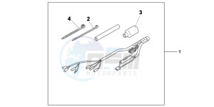 VFR1200XDC drawing HEATED GRIP ATT KIT