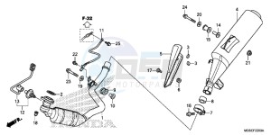 NC700SD NC700S Europe Direct - (ED) drawing EXHAUST MUFFLER