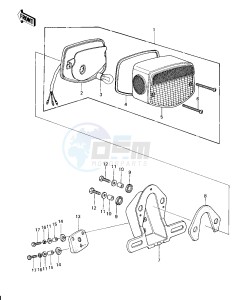 KZ 750 H [LTD] (H1) [LTD] drawing TAILLIGHT -- 80 H1- -