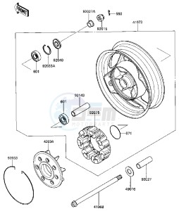 ZG 1000 A [CONCOURS] (A4-A6 A4 ONLY CAN) [CONCOURS] drawing REAR HUB