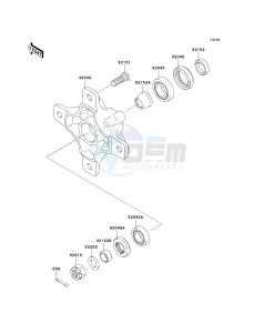 KSV 700 C [KFX700] (C6F) C6F drawing FRONT HUB