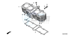 CB1100AD CB1100 ABS UK - (E) drawing CYLINDER