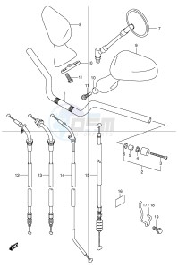 GSF600 (E2) Bandit drawing HANDLEBAR (MODEL Y K1)