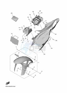 YZF1000W-B YZF-R1 (B3L9) drawing FENDER