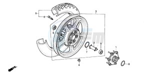 VT1100C SHADOW drawing REAR WHEEL