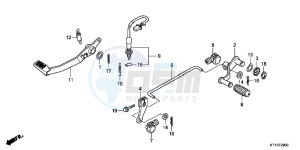 CBR125RC drawing PEDAL