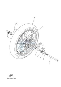 MTN850 MTN-850D MT-09 SP (B6C1) drawing FRONT WHEEL