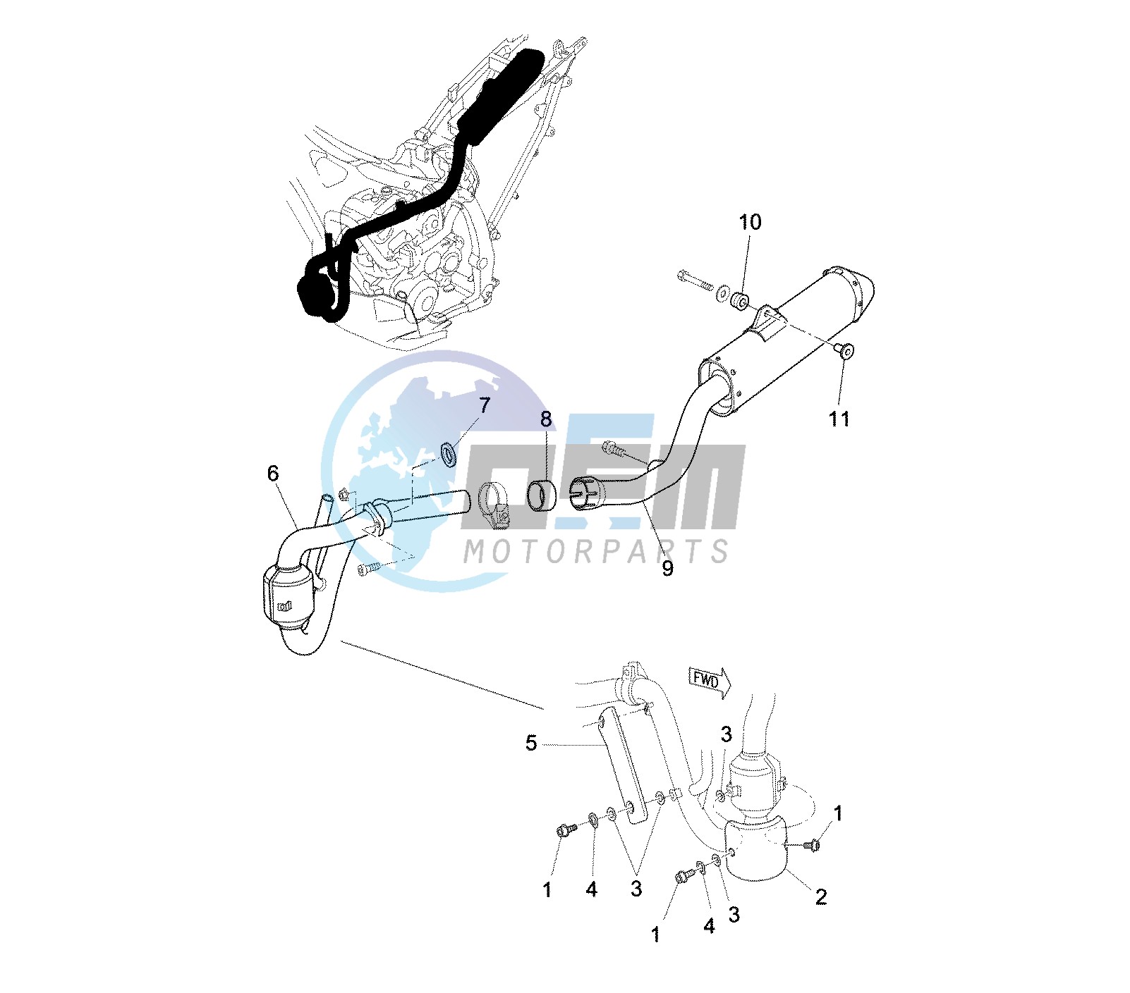 EXHAUST EURO KIT