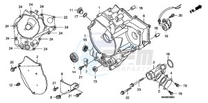 TRX250XD TRX250X Australia - (U) drawing REAR CRANKCASE COVER