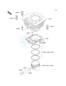 KVF 300 A [PRAIRIE 300 4X4] (A1-A4) [PRAIRIE 300 4X4] drawing CYLINDER_PISTON-- S- -