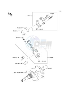 KRF 750 D [TERYX 750 4X4] (D8F) D8F drawing CRANKSHAFT