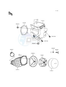 KX 500 E [KX500] (E9) [KX500] drawing AIR CLEANER