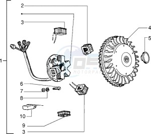 PX 125 E drawing Flywheel magneto