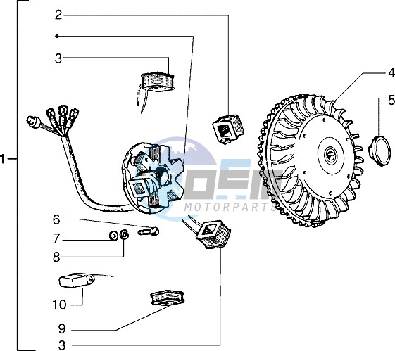 Flywheel magneto