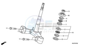 FES1259 UK - (E / MKH 3E) drawing STEERING STEM