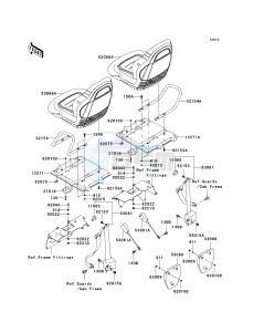 KRF 750 B [TERYX 750 4X4] (B8F) B8F drawing SEAT