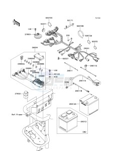 KAF 950 C [MULE 3010 TRANS4X4 DIESEL] (C7F) C7F drawing CHASSIS ELECTRICAL EQUIPMENT