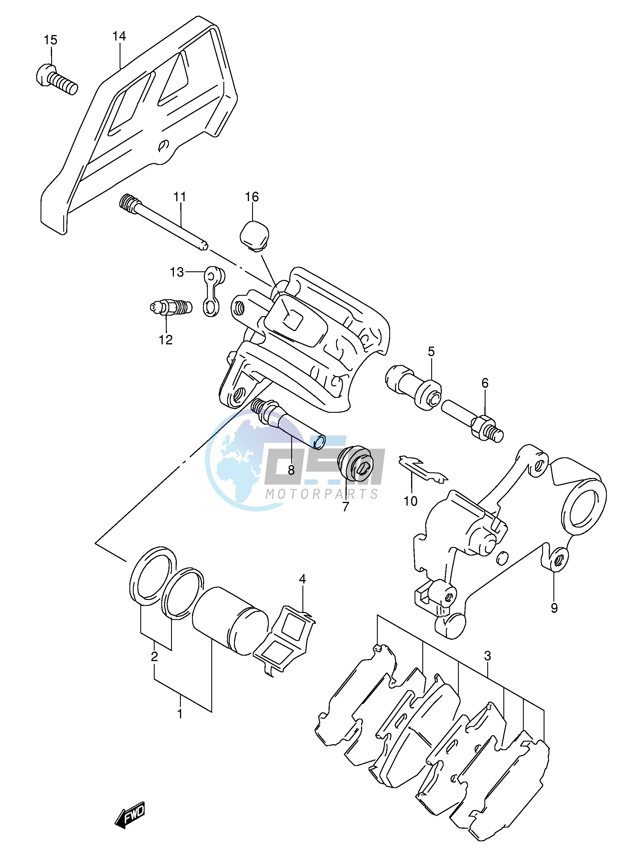 REAR CALIPER (MODEL S T)