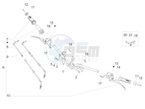 MEDLEY 150 4T IE ABS E4-2016-2018 (EMEA) drawing Handlebars - Master cil.