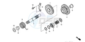 XR650R drawing KICK STARTER SPINDLE