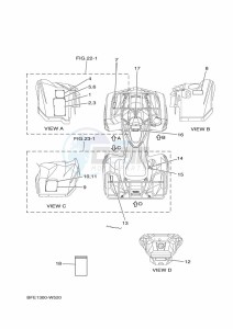 YFM700FWAD GRIZZLY 700 EPS (BLTE) drawing EMBLEM & LABEL 1