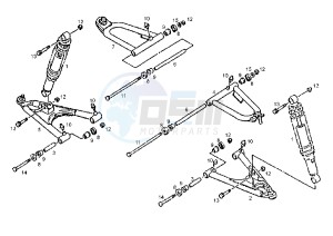 DXR QUAD - 250 cc drawing FRONT SUSPENSION