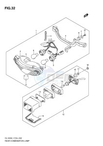 DL1000 (E24) V-Strom drawing REAR COMBINATION LAMP