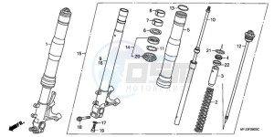 CBR600RRA Australia - (U / 2U) drawing FRONT FORK