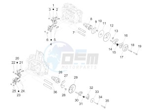 X Evo 250 Euro 3 drawing Rocking levers support unit