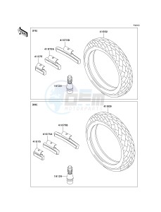 EX 500 D [NINJA 500R] (D6F-D9F) D9F drawing TIRES