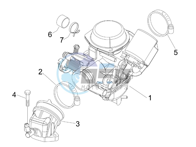 Carburettor assembly - Union pipe