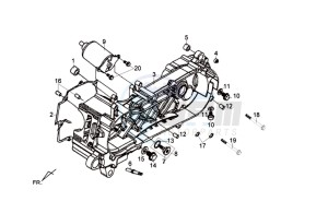 FIDDLE III 125 drawing CRANKCASE - STARTER