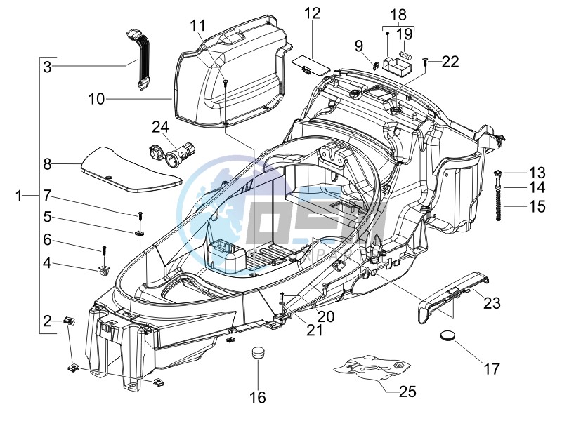 Helmet box - Undersaddle