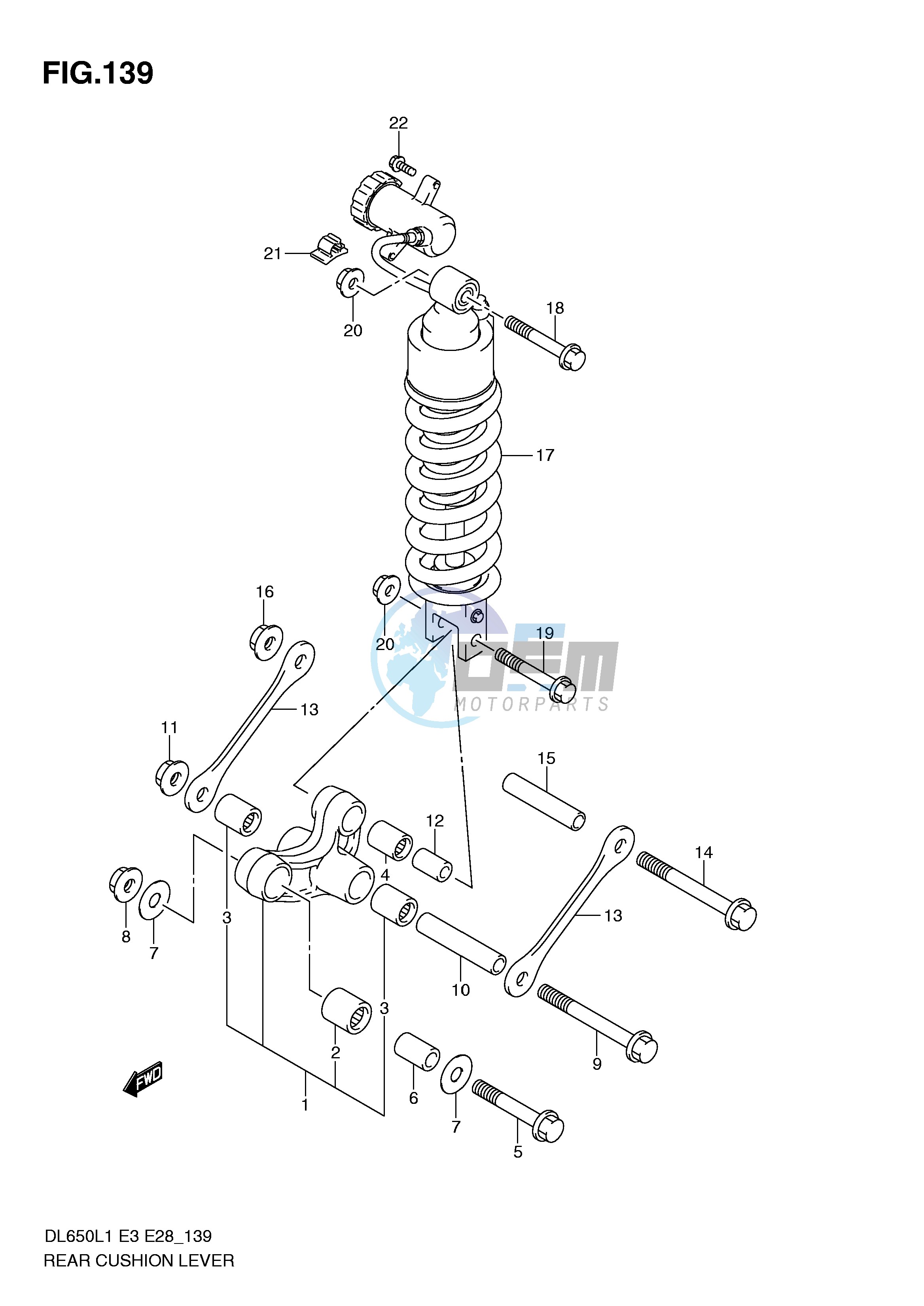 REAR CUSHION LEVER (DL650AL1 E3)