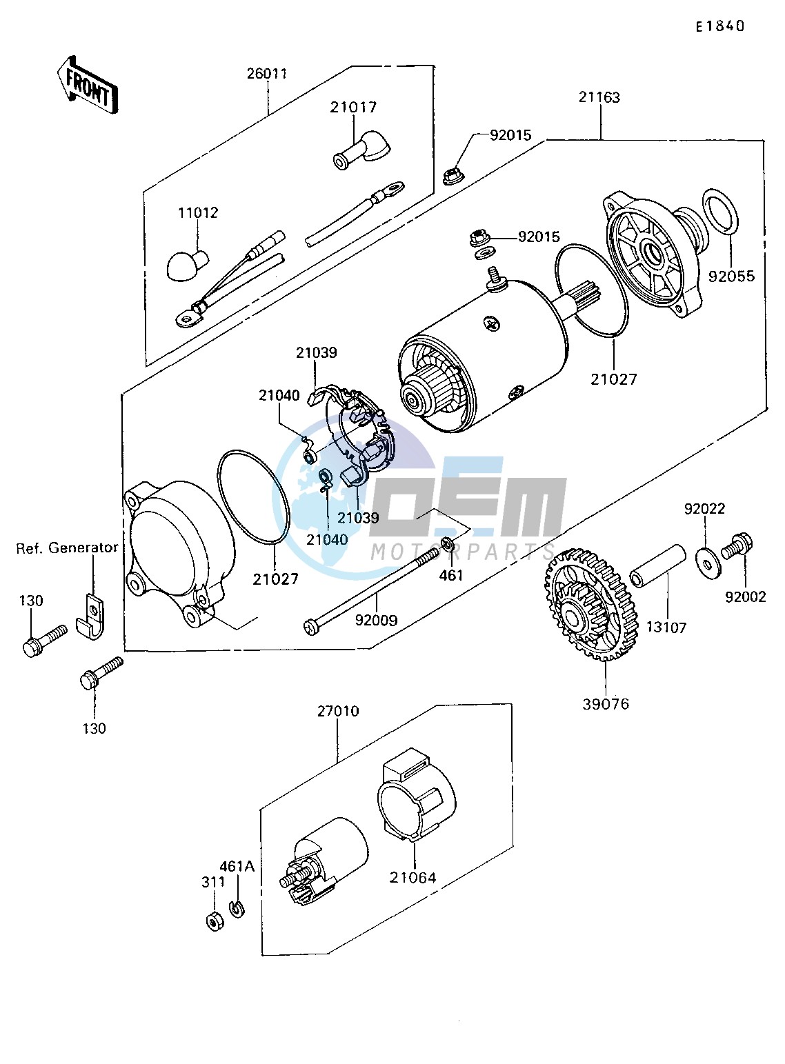 STARTER MOTOR-- ZG1200-B6- -