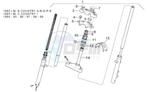 Classic 50 drawing Front fork 93-99 - Stem