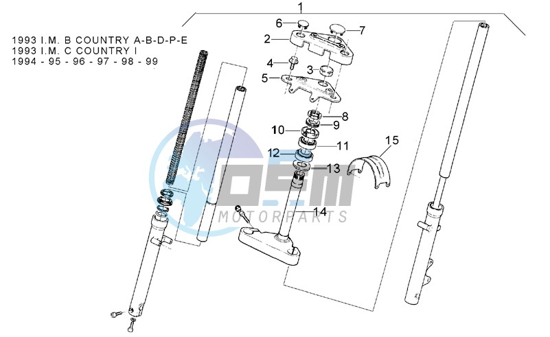 Front fork 93-99 - Stem