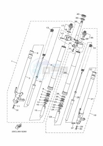 TRACER 900 GT MTT850D (B1J8) drawing FRONT FORK