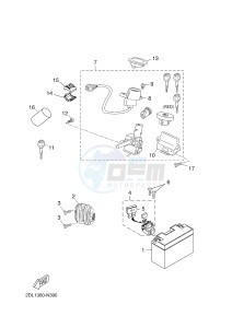 YP125RA (ABS) X-MAX 250 ABS (2DL3) drawing ELECTRICAL 1