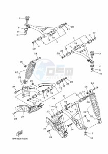 YFM700FWAD GRIZZLY 700 EPS (BFE1) drawing FRONT SUSPENSION & WHEEL