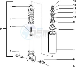 Typhoon 125 drawing Rear Shock absorber