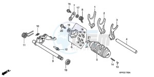 CBR125RWA Korea - (KO) drawing GEAR SHIFT DRUM