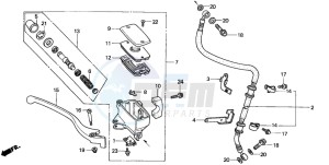 VT750C3 drawing FR. BRAKE MASTER CYLINDER