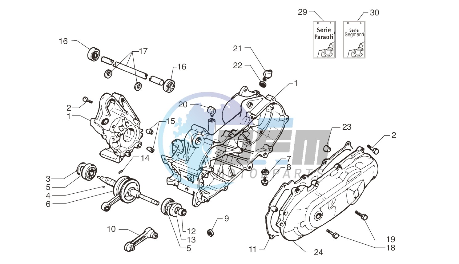 Crankcase - Crankshaft - Carter