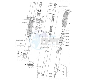 XT Z TENERE 660 drawing FRONT FORK