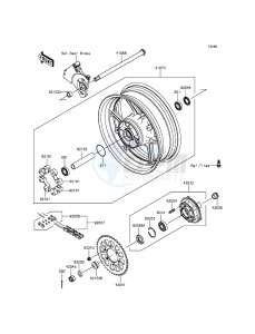 Z800 ZR800CGF UF (UK FA) XX (EU ME A(FRICA) drawing Rear Hub