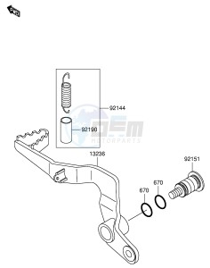 RM65 (E21) drawing BRAKE PEDAL