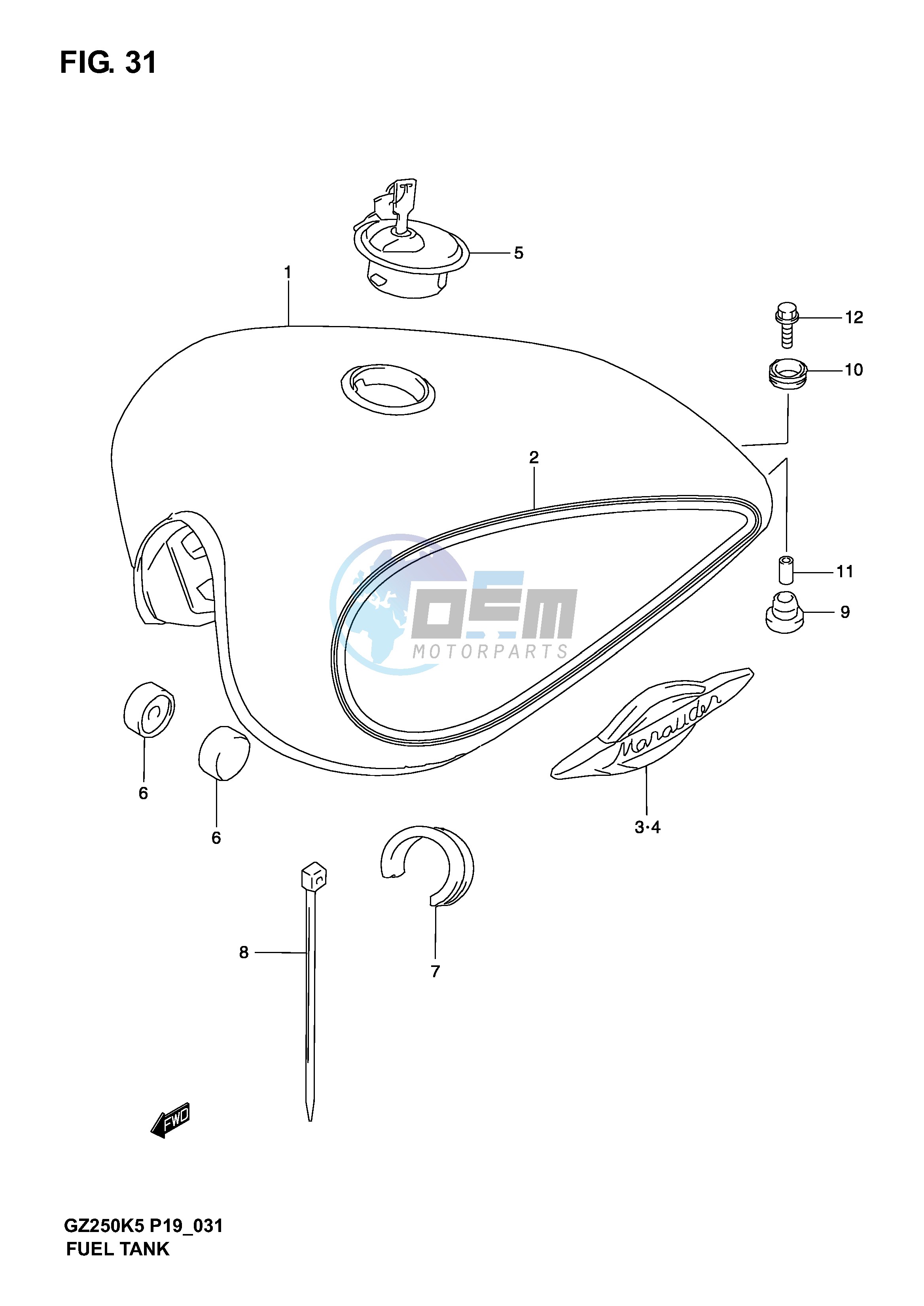 FUEL TANK (MODEL K3 K4)